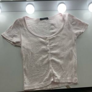 pink button up brandy melville shirt!